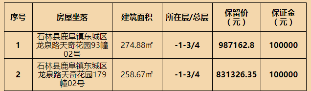 拍賣標的基本情況